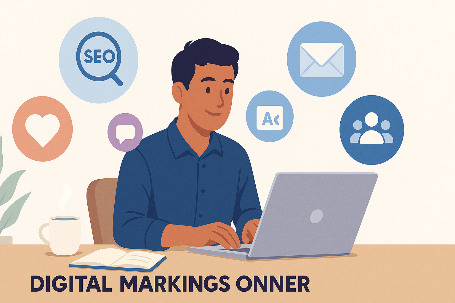 Visual representation of the main benefits of digital marketing for small businesses