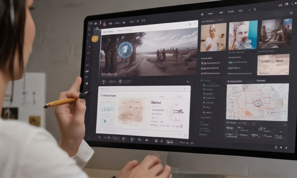 Canva 2025 dashboard showcasing AI-powered features like Magic Write, design automation, and smart templates for designers. Canva 2025 dashboard showcasing AI-powered features like Magic Write, design automation, and smart templates for designers.
